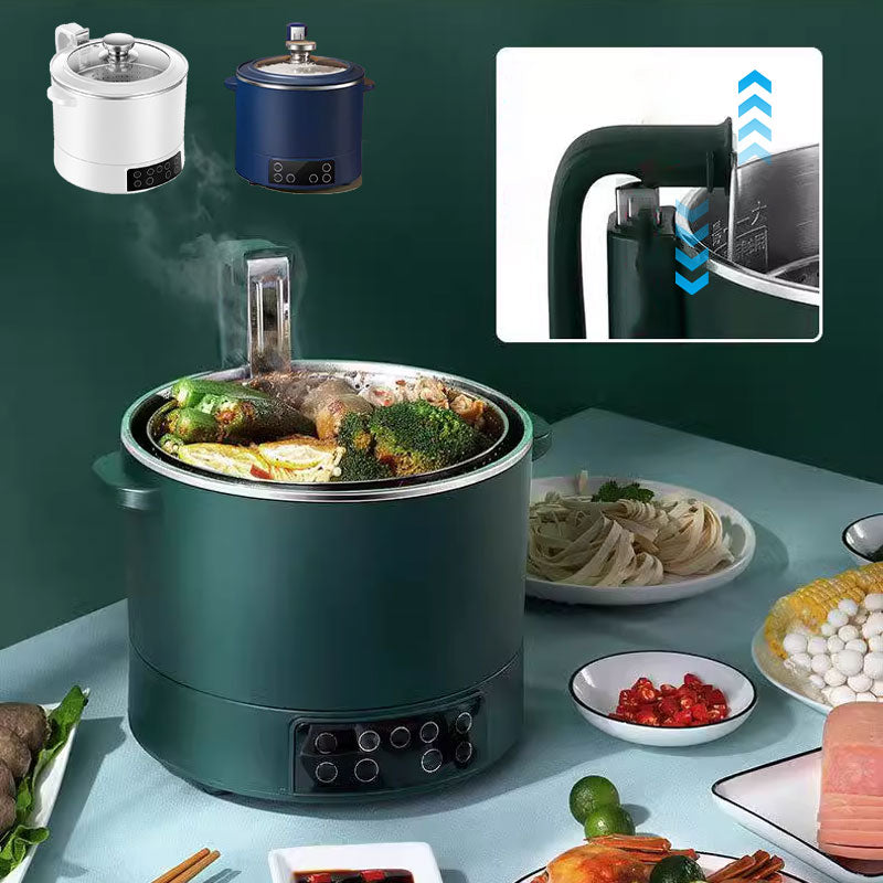 3L Smart Lifting Electric Hot Pot with Steaming Basket