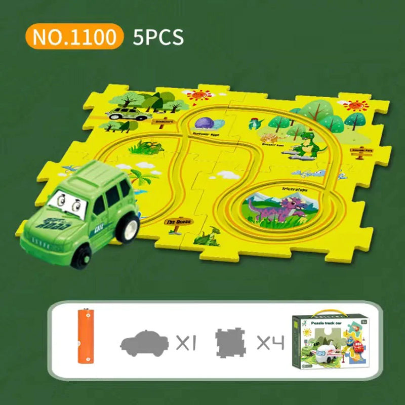 🔥Today Get More Cars 🚗🚗🚗Children's Educational Puzzle Track Car Play Set