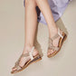 Women’s Anti-skid Soft Sole Rhinestone Wedge Heel Sandals
