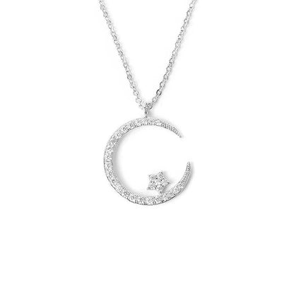 💕Bright Night: Moon Star Necklace🌙