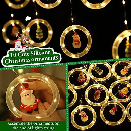 Christmas 3D Curtain String Lights