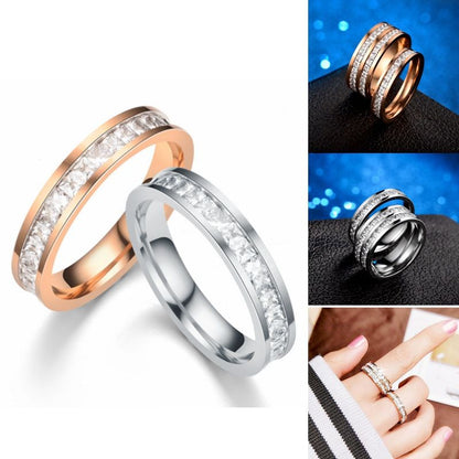 🎅Early Xmas Sales - 50% OFF🎄Light Luxury Niche Titanium Steel Zircon Ring