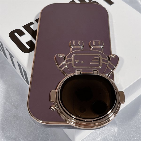 3D ASTRONAUT LENS PROTECTOR KICKSTAND For IPHONE CASE