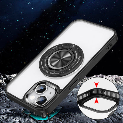 Magnetic Shockproof Phone Case With 360 Rotatable Ring Holder Stand