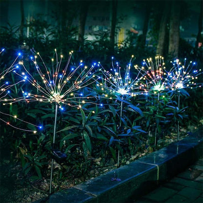 Waterproof Solar Fireworks Lamp