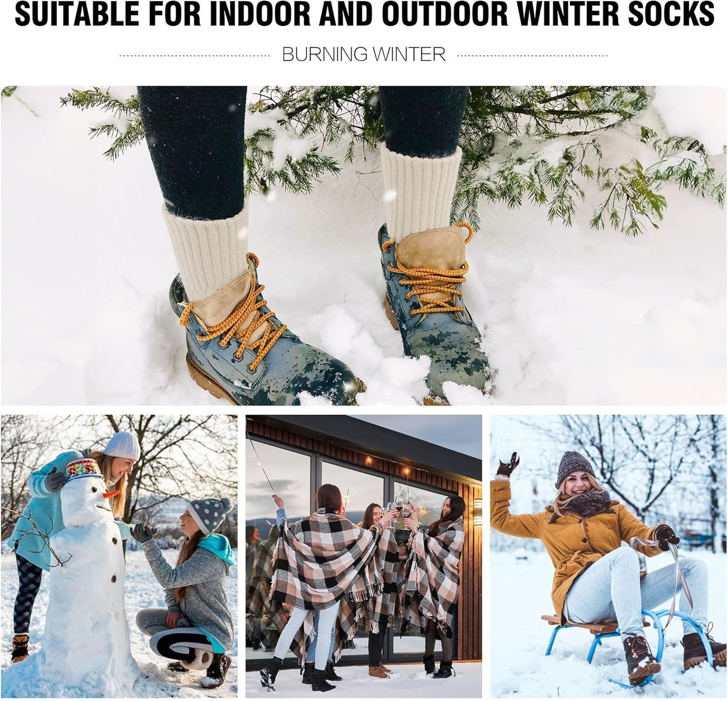 💖 Women's Solid Mid-calf Socks