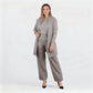 Elegant Longline Cardigan & Top & Pants 3-Pieces Set