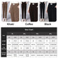 Corduroy High Waist Straight Leg Plush Pants For Women