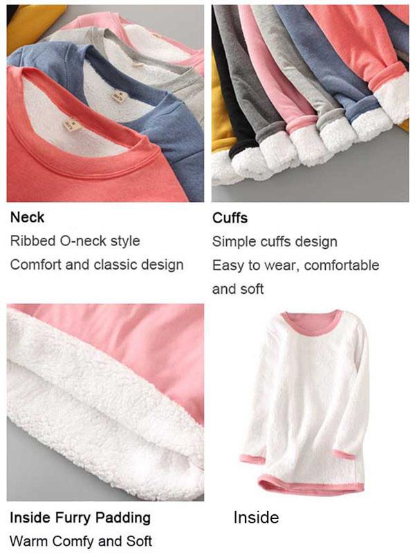 Women's Cotton Round Neck Solid Sweatshirt