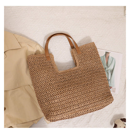 Hand-woven Oversized Leather Tote Bag