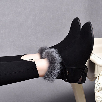 Fashionable Warm Thick And Non-slip Ankle Boots For Women