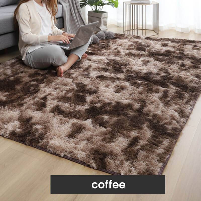 Gradient Color Plush Floor Mat