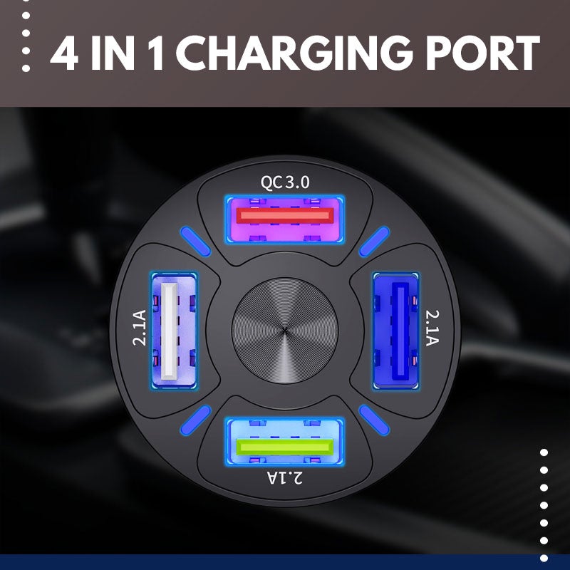 4 In 1 Universal Fast Charge Car Charger