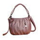 Casual Pleated Bucket Soft Leather Handbag Shoulder Bag