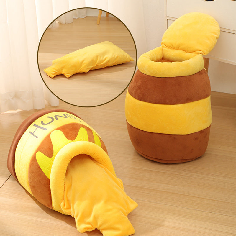 Warm Honey Pot Pet Bed for Cat & Dog