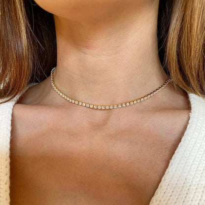 Last Day 57% OFF -'Crystal' Tennis Necklace + Free Bracelet