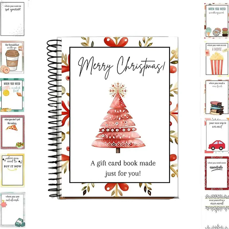 🎄🎁🎅DIY Spiral-Bound Christmas Gift Card Album with Surprise Pages👍