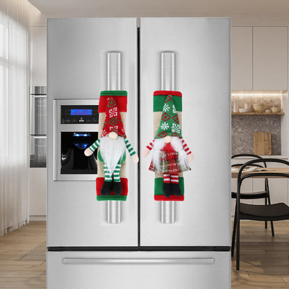 Christmas Refrigerator Handle Covers Set