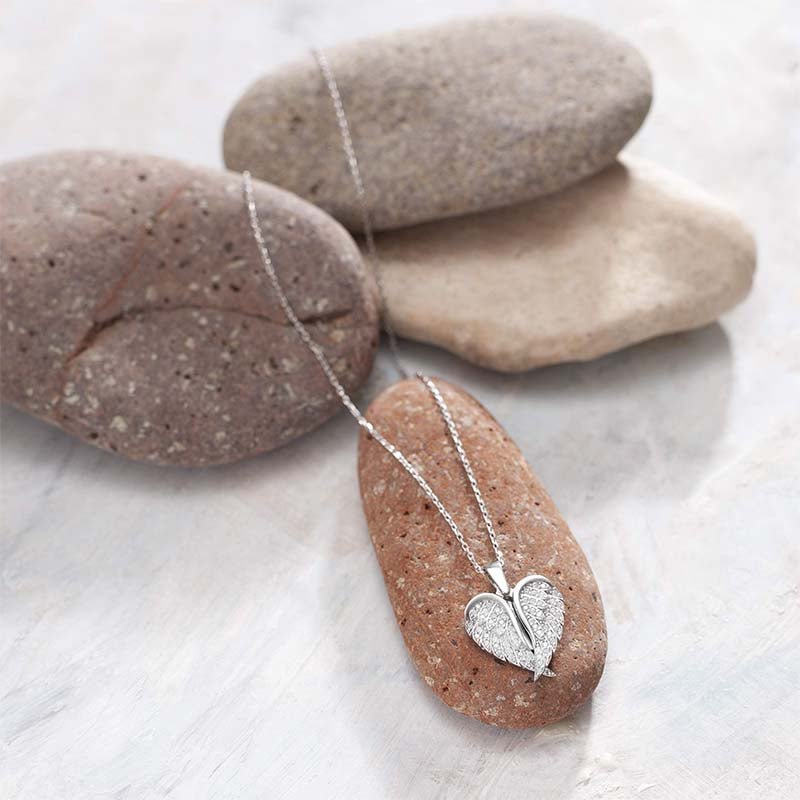 Angel Wing Heart Necklace