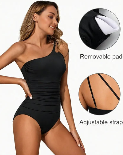 💖One Shoulder One Piece Swimsuit for Women👙