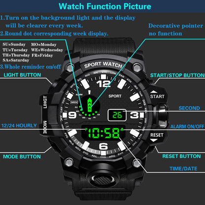 Multifunctional Waterproof Outdoor Sports Watch