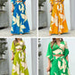 Fashion Print V-Neck Long Sleeve Top & Wide Leg Pants Two-Piece Set