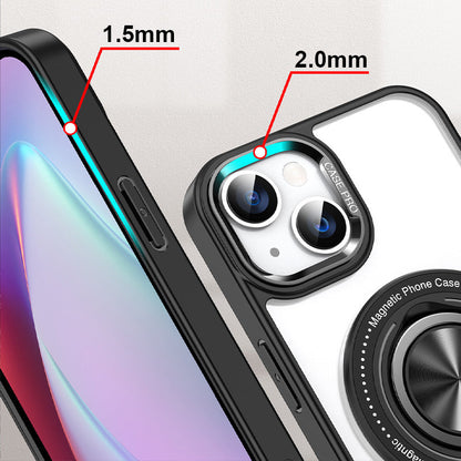 Magnetic Shockproof Phone Case With 360 Rotatable Ring Holder Stand