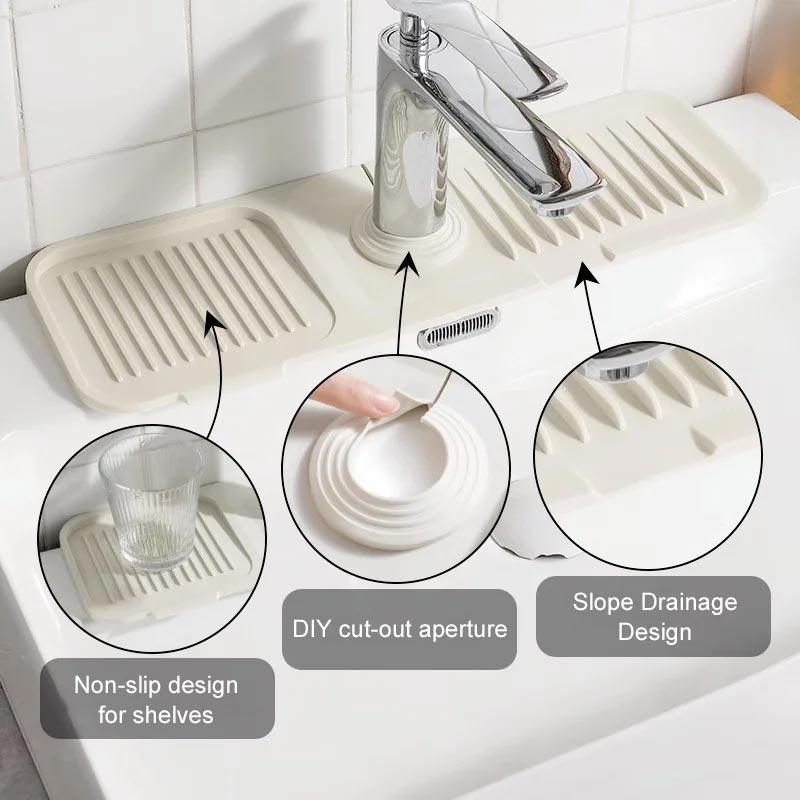 🔥Buy 1 Get 1 Free🔥 Faucet Splash Guard Draining Tray Mat