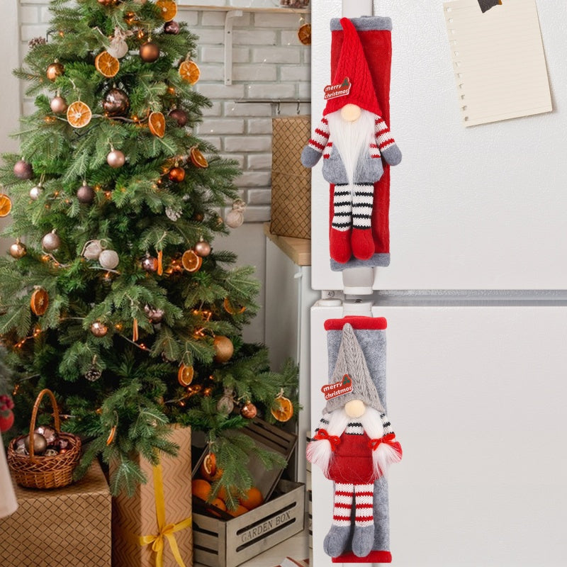 Christmas Refrigerator Handle Covers Set