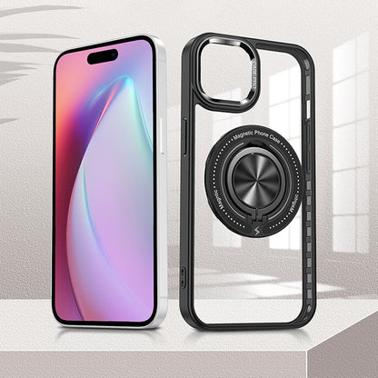 Magnetic Shockproof Phone Case With 360 Rotatable Ring Holder Stand