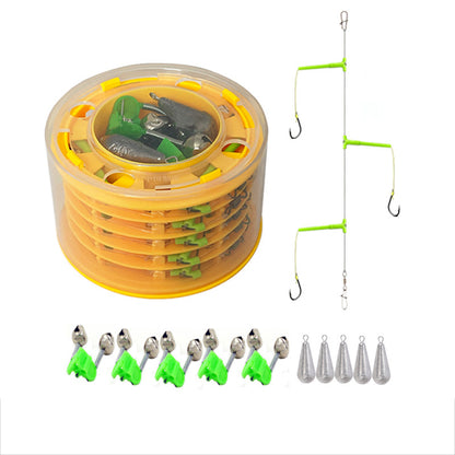 Anti-tangle Tandem Fishing Hooks with Organizer