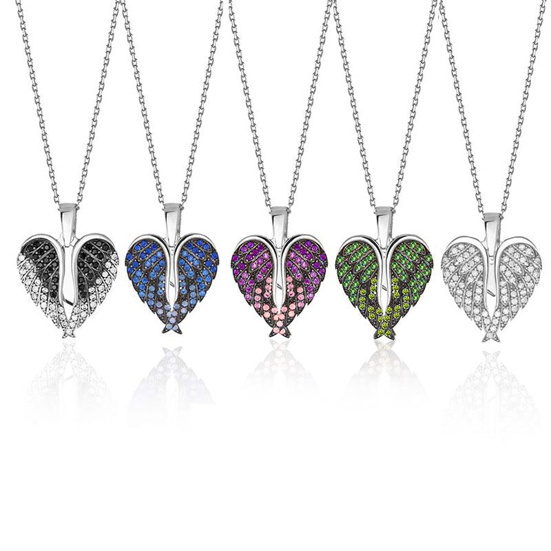 Angel Wing Heart Necklace