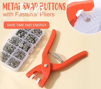 🔥Metal Snap Buttons with Fastener Plier Tool Kit