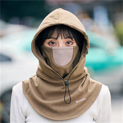 Hooded Face Mask with Neck Warmer for Cycling