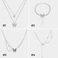 Delicate Shining Zirconia Butterfly Necklace