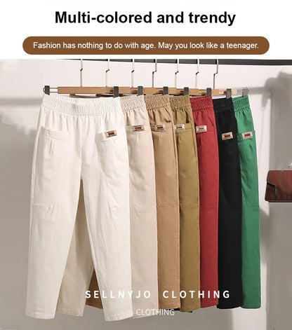 💝Women's Elastic Waist Cotton Pants