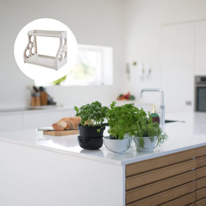 Multi-purpose Double-Layer Kitchen Shelves with Knife Hole