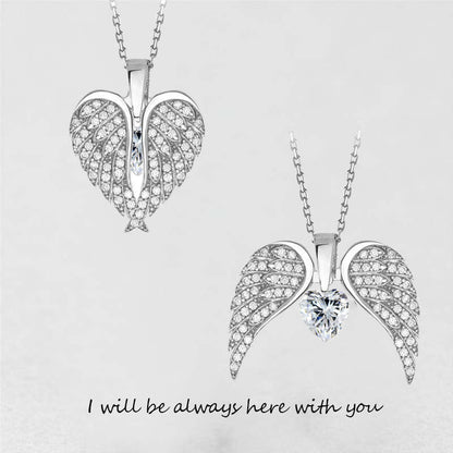 Angel Wing Heart Necklace