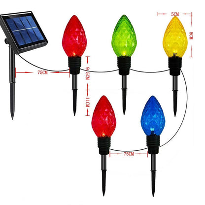 Solar Powered Christmas Lights 5-Pack Set