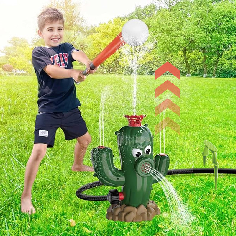 Outdoor Sprinkler Toy with Baseball Game Set for Kids