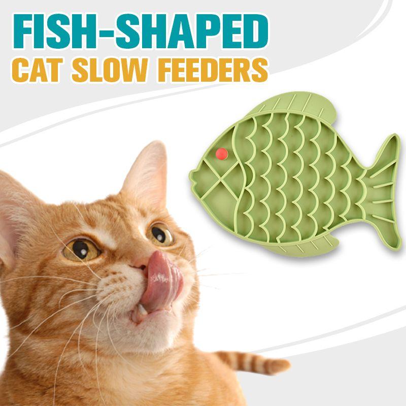 Fish-Shaped Cat Slow Feeders