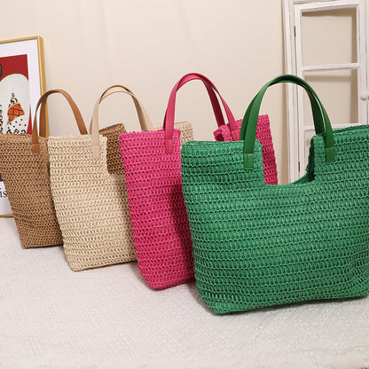 Hand-woven Oversized Leather Tote Bag