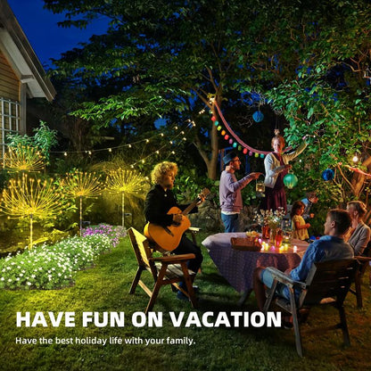 🎅🔥Waterproof Solar Garden Fireworks Lamp