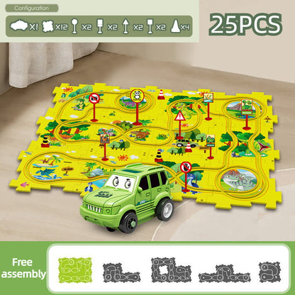 🔥Today Get More Cars 🚗🚗🚗Children's Educational Puzzle Track Car Play Set