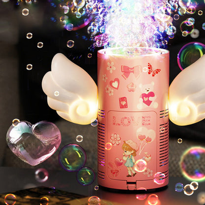 Funny Gifts - Fantasy Angel Butterfly Shape Lighted Multi-Hole Automatic Bubble Machine Toy