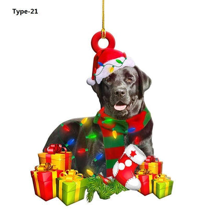 Christmas Tree Puppy Pendant Ornament