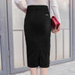 Women's Casual High Waist Back Slit Stretch Denim Skirts