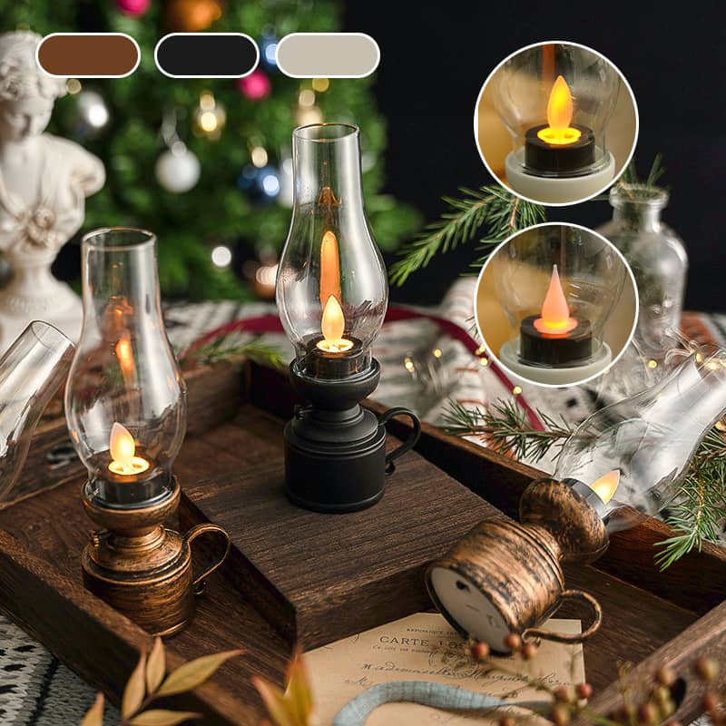 💥LED Vintage Kerosene Lamp Electronic Swing Candle