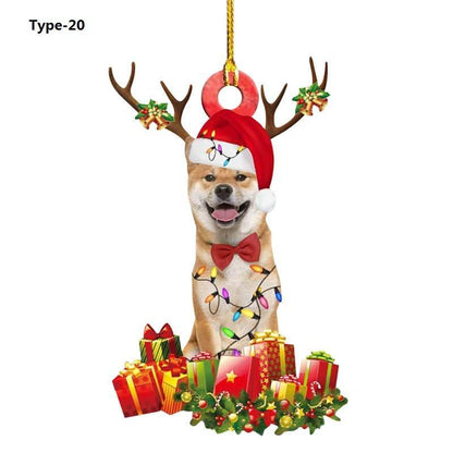 Christmas Tree Puppy Pendant Ornament