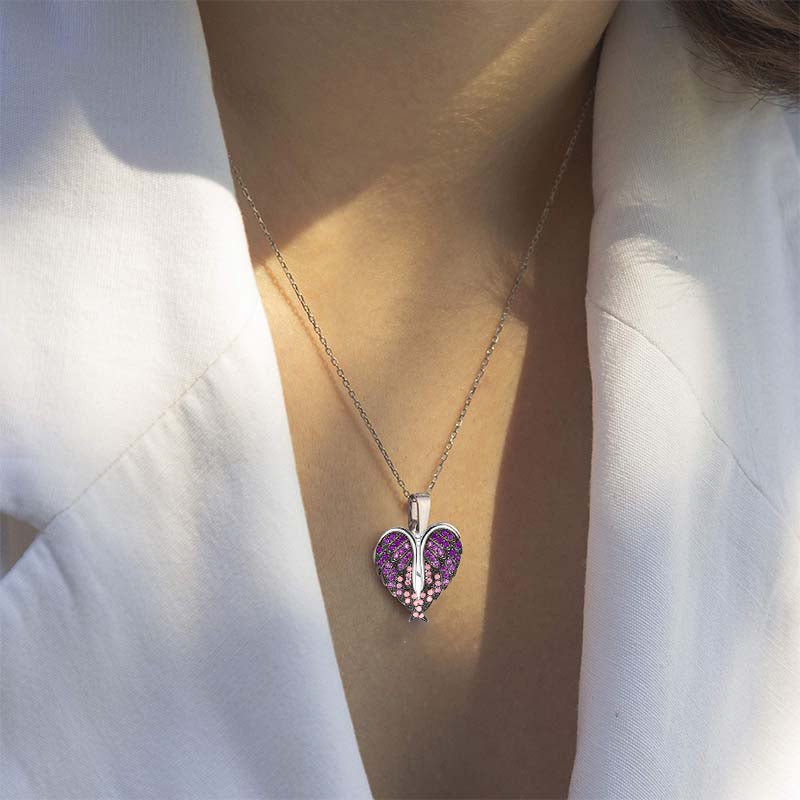 Angel Wing Heart Necklace